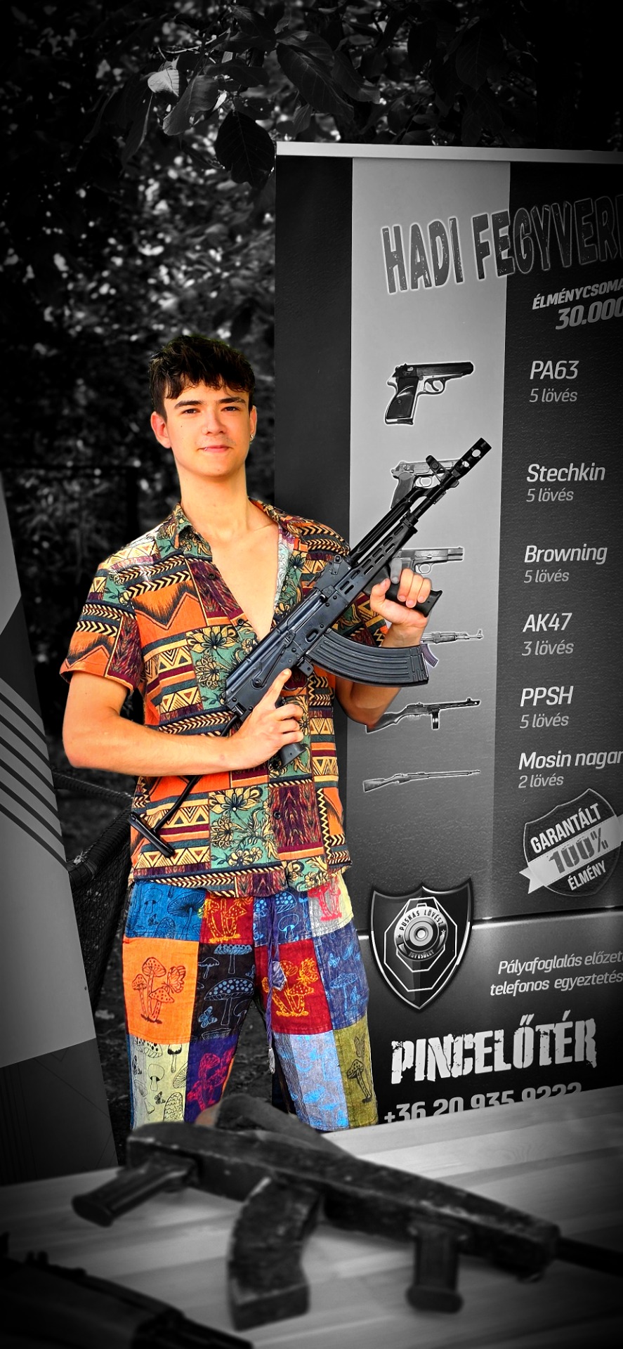 Hatástalanított fegyver kiállítás